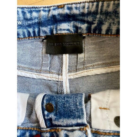 six week Residency BNWOT  slim straight jeans sz 31 button fly acid indigo - Picture 6 of 10